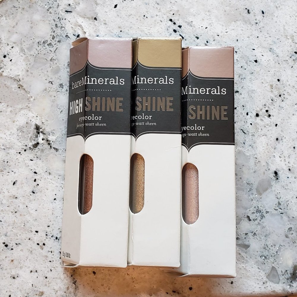 bareMinerals 3 pack of new high shine eyecolor